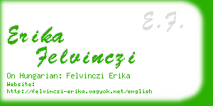 erika felvinczi business card